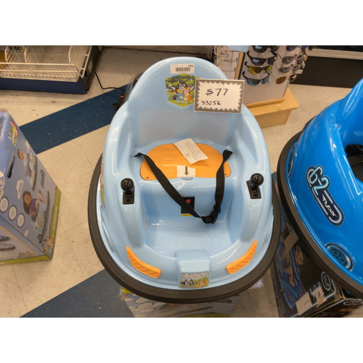 Bluey Bumper Car - Ride-On Toy, 360 Spin, Light Blue
