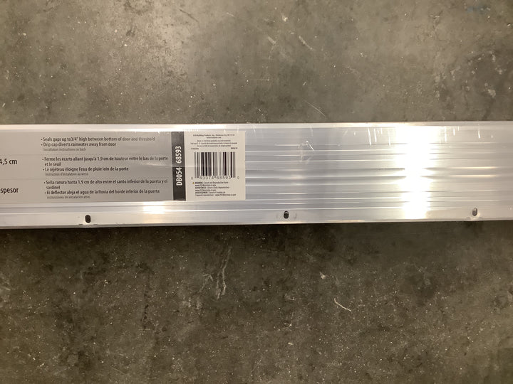 The M-D Aluminum U-Shape Screw-on Under Door Seal with Kick Plate