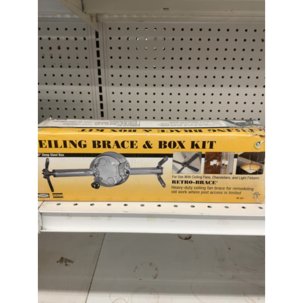 Retro-Brace with 2-1/8 in. Deep Box for Old Work, Two 1/2 in. KO's