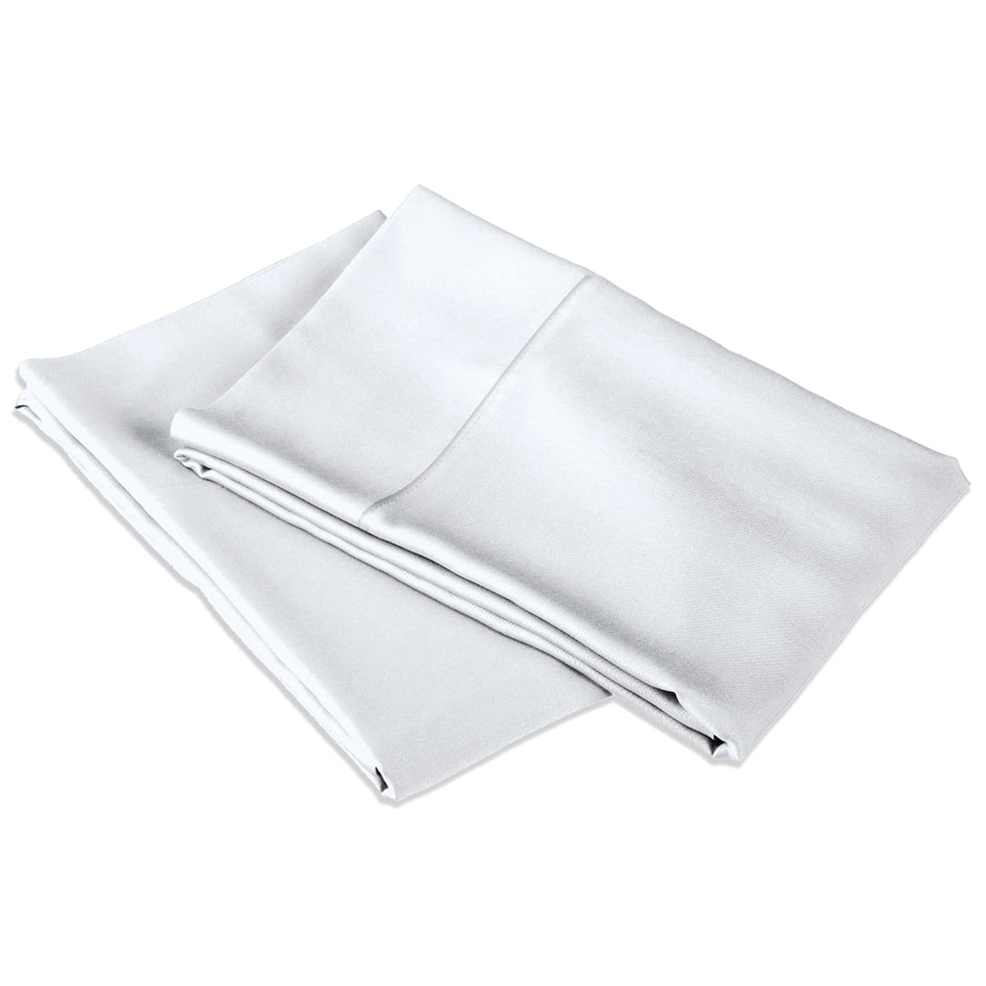 Standard Pillowcase Set, 400TC 100% Cotton Pillowcases, Hotel Quality Snow White Pillowcase Set, Skin Friendly Percale Pillowcase Set