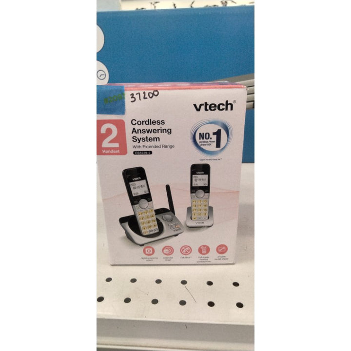 VTech 2-Handset Extended Range DECT 6.0 Cordless Phone with Answering System (Silver/Black)