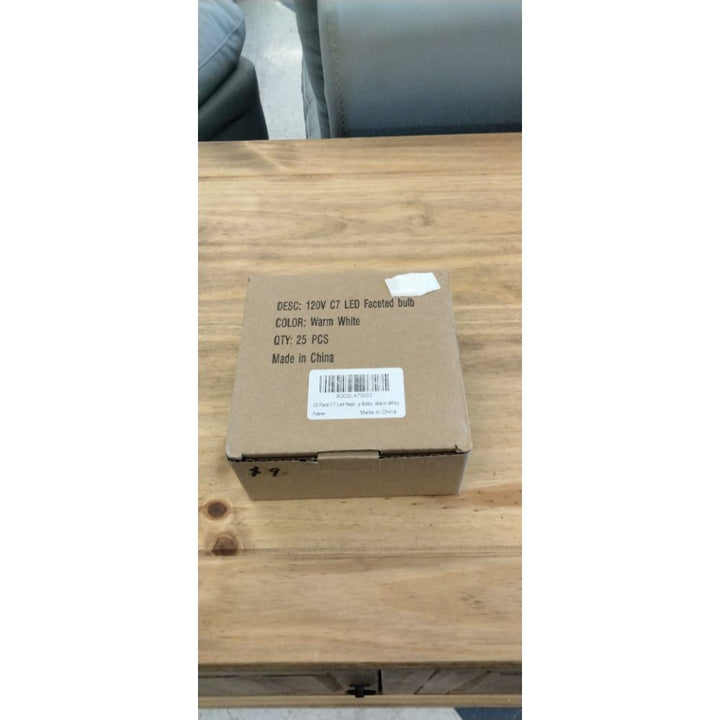 25 Pack C7 Led Replacement Christmas Light Bulb, C7 Shatterproof Led Bulbs for Christmas String Lights, E12 Candelabra Base, Commercial Grade Dimmable Holiday Bulbs, Warm White