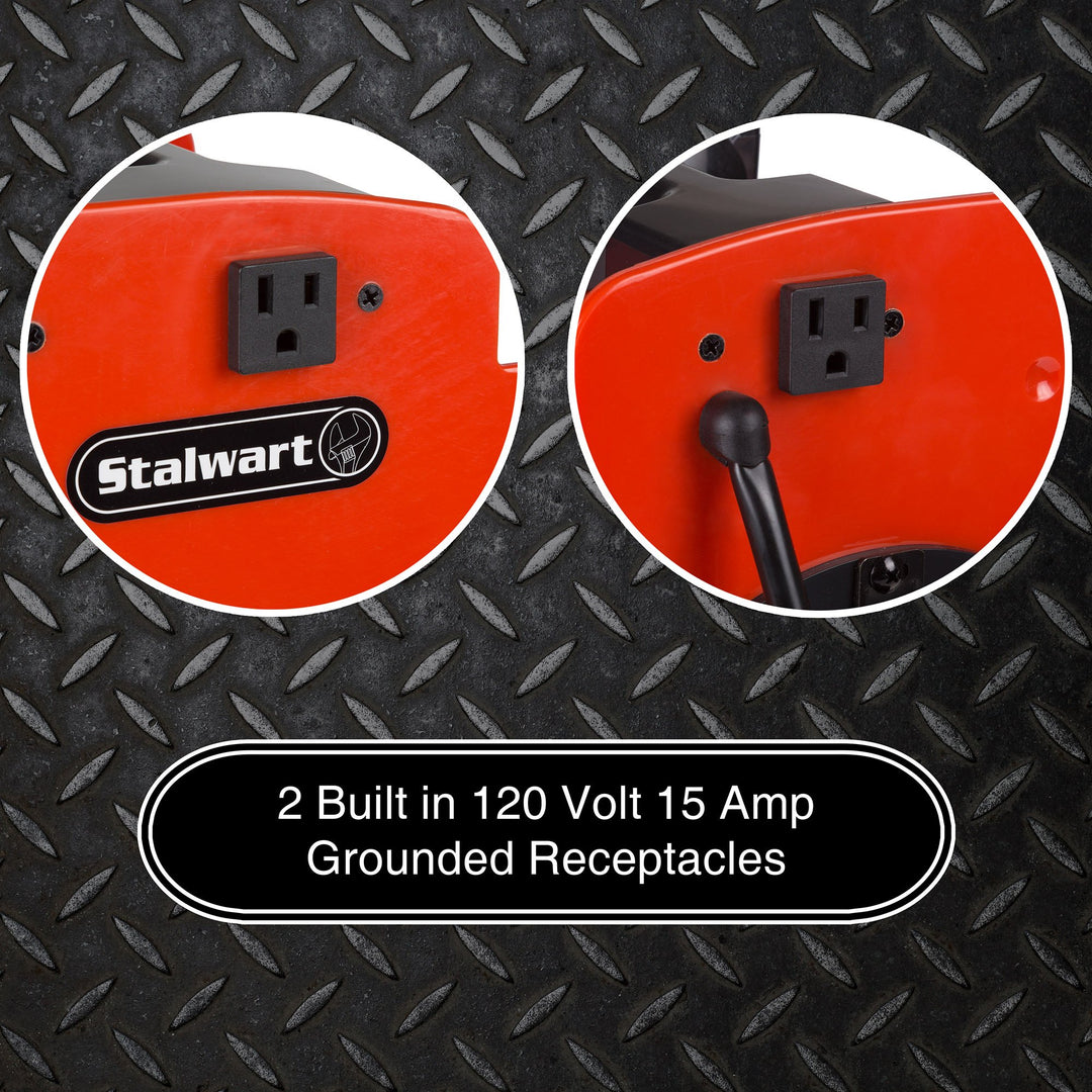 Blower Fan - 3-Speed Heavy-Duty Floor and Carpet Dryer - 1600 watts -Portable Air Mover with 4 Different Angles for Basements, Cars or Garages by Stalwart (Red) Retail $65.10