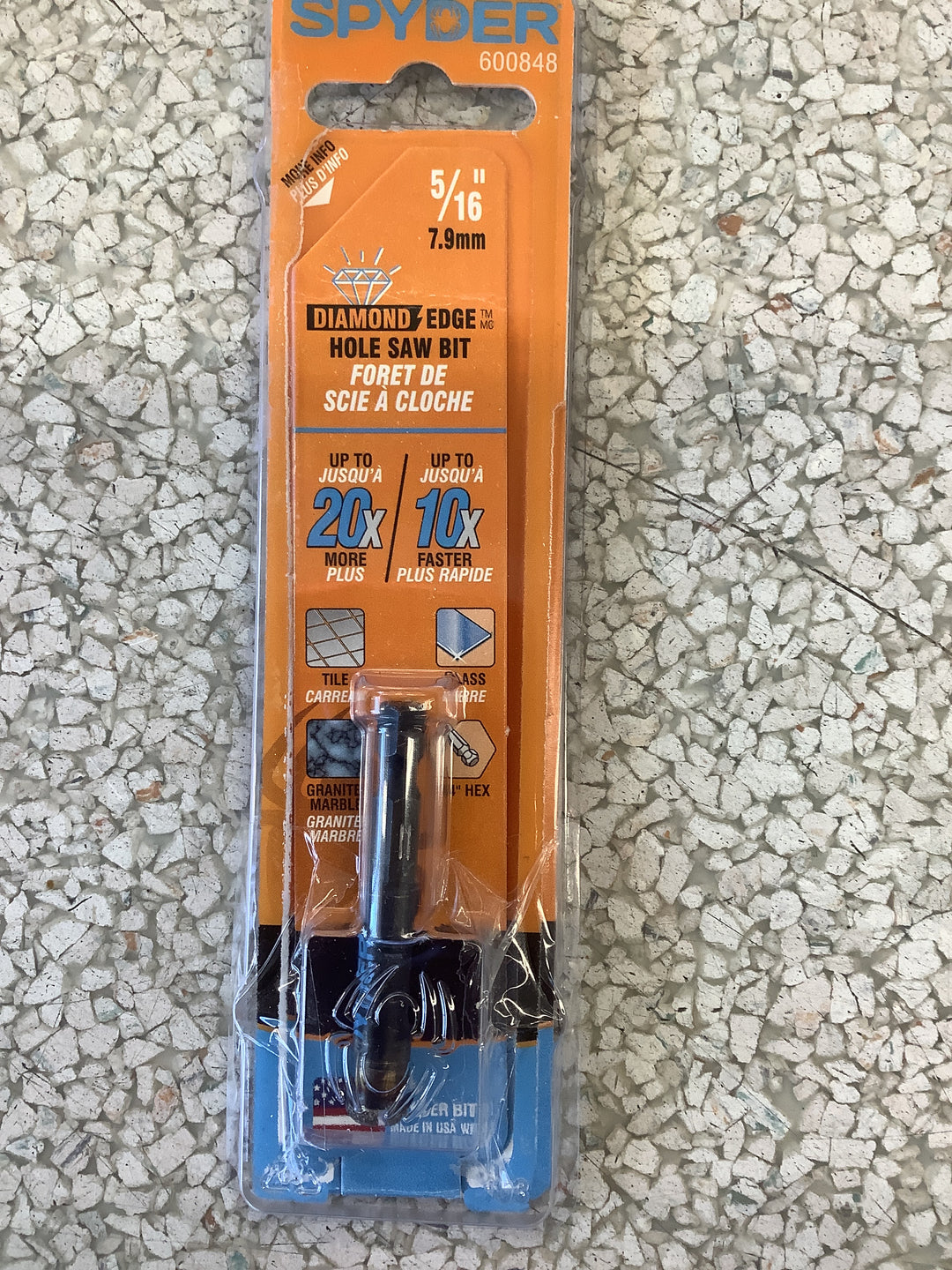 SPY 5/16-IN DMND GRT HOLESAW BIT
