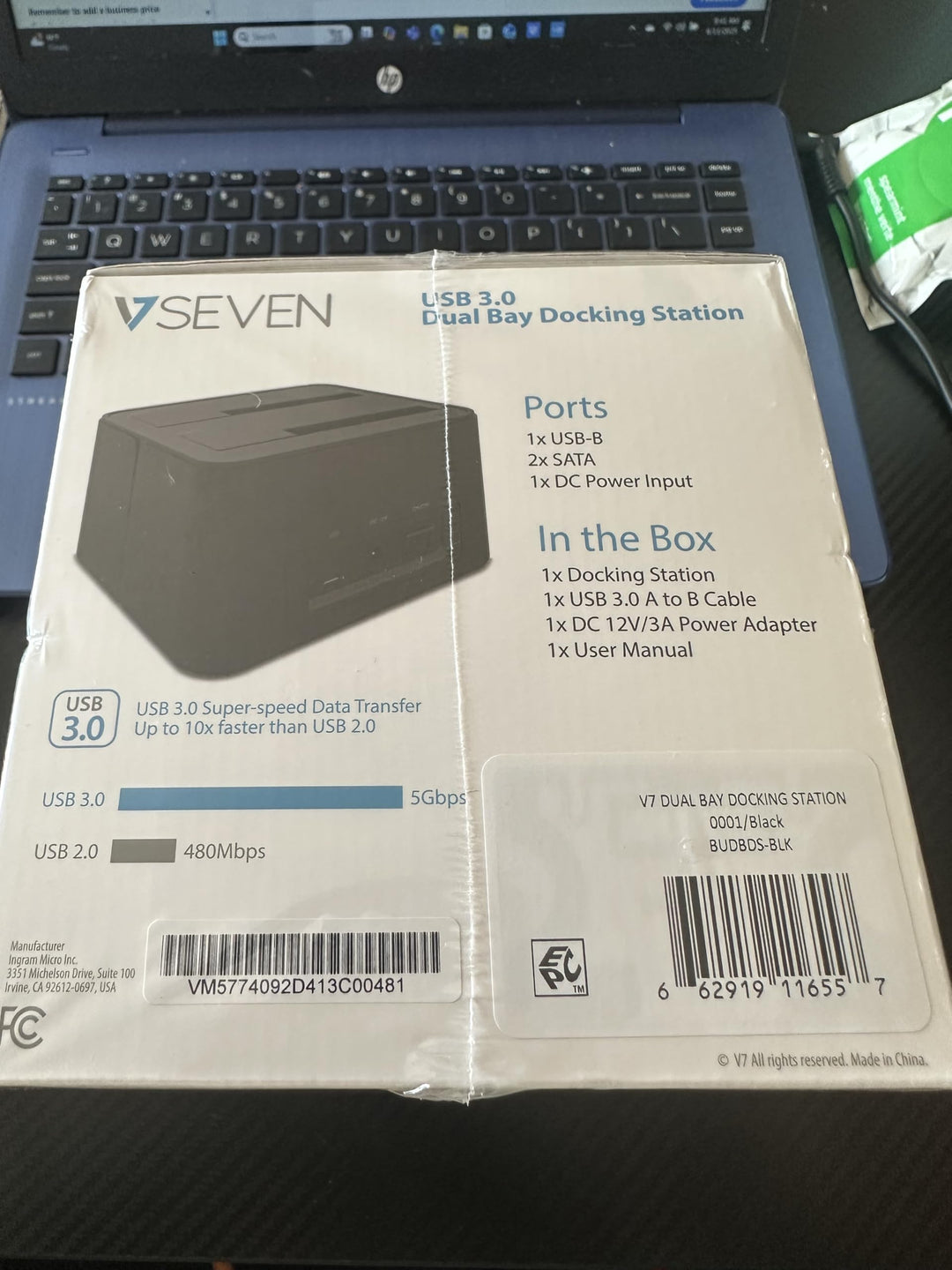 V7Dual Bay Docking Station