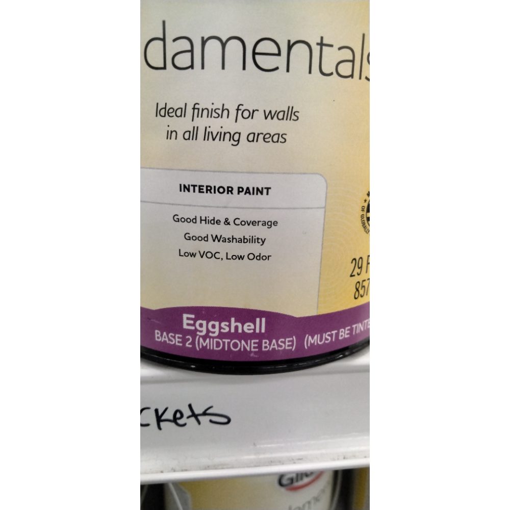 Glidden Fundamentals Interior Wall Paint,neutral Base 2, semi- gloss , 1 Quart