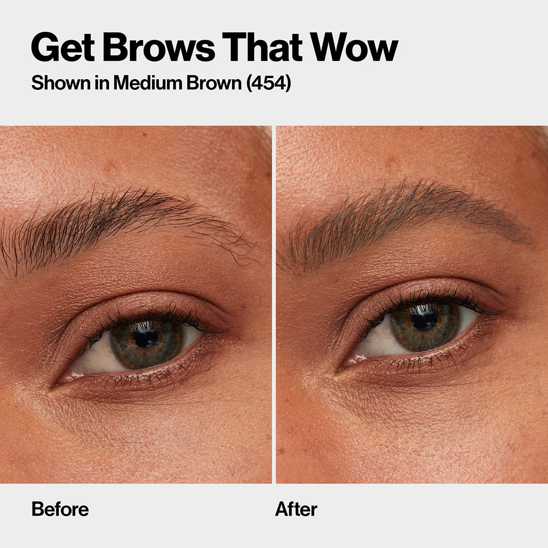 Revlon ColorStay Micro Eyebrow Pencil with Built In Spoolie Brush, Infused with Argan and Marula Oil, Stocking Stuffer for Her, 454 Medium Brown, 0.003 oz Retail $8.22