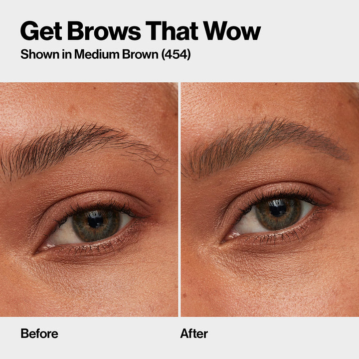 Revlon ColorStay Micro Eyebrow Pencil with Built In Spoolie Brush, Infused with Argan and Marula Oil, Stocking Stuffer for Her, 454 Medium Brown, 0.003 oz Retail $8.22