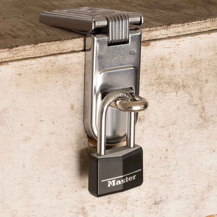 Master Lock Black Covered Aluminum Lock, Gym Locker Lock with Key, Outdoor Padlock with Long Shackle for Gates, Fences, Toolboxes, and More,141DLF Retail $8.99