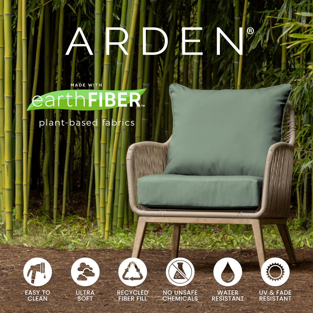 Arden earthFIBER Outdoor Deep Seat Cushion Set, 24 x 24, Rain-Proof, Fade Resistant, Deep Seat Bottom and Back Cushion for Chair, Sofa Sandbar Taupe Texture Retail $46.64