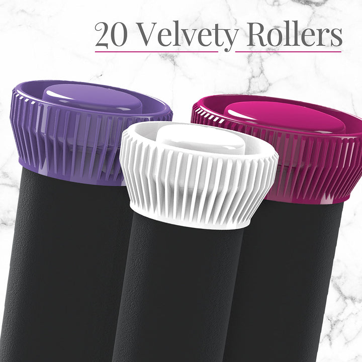Remington Ionic Conditioning Hair Setter, 20 Velvet Hair Rollers, 6 Large (1Ã‚Â¼Ã¢â‚¬Â), 10 Medium (1"), 4 Small (Ã‚Â¾Ã¢â‚¬Â), Blowout Style Hair Curlers