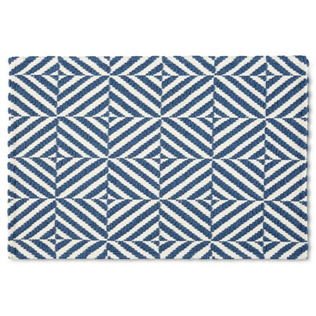 Mainstays Montana Woven Fabric Mat  18 X27   Navy  Available in Multiple Colors Retail $8.88