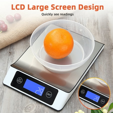 Food Scale  Kitchen Scale  MULISOFT Food Scales for Kitchen  LCD Display in Grams  Ounces  Pounds  Kilogram  Milliliter  Stainless Steel  7 Units with Retail $15.99