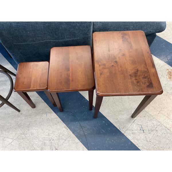 Unbranded Nesting Tables - Set of 3, Wood Finish, Space-Saving Retail $120.00
