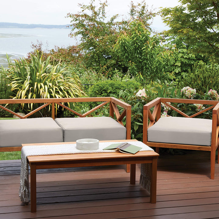 Classic Accessories Ravenna Water-Resistant Patio Lounge Chair/Loveseat Cushion Cover, 25 x 25 x 5 Inch, Mushroom, Patio Furniture Cushion Covers Retail $19.99