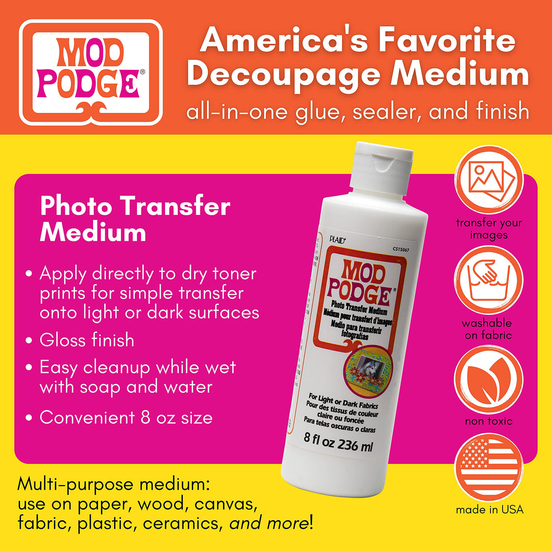 Mod Podge Photo Transfer Medium (8-Ounce), CS15067 Retail $8.49