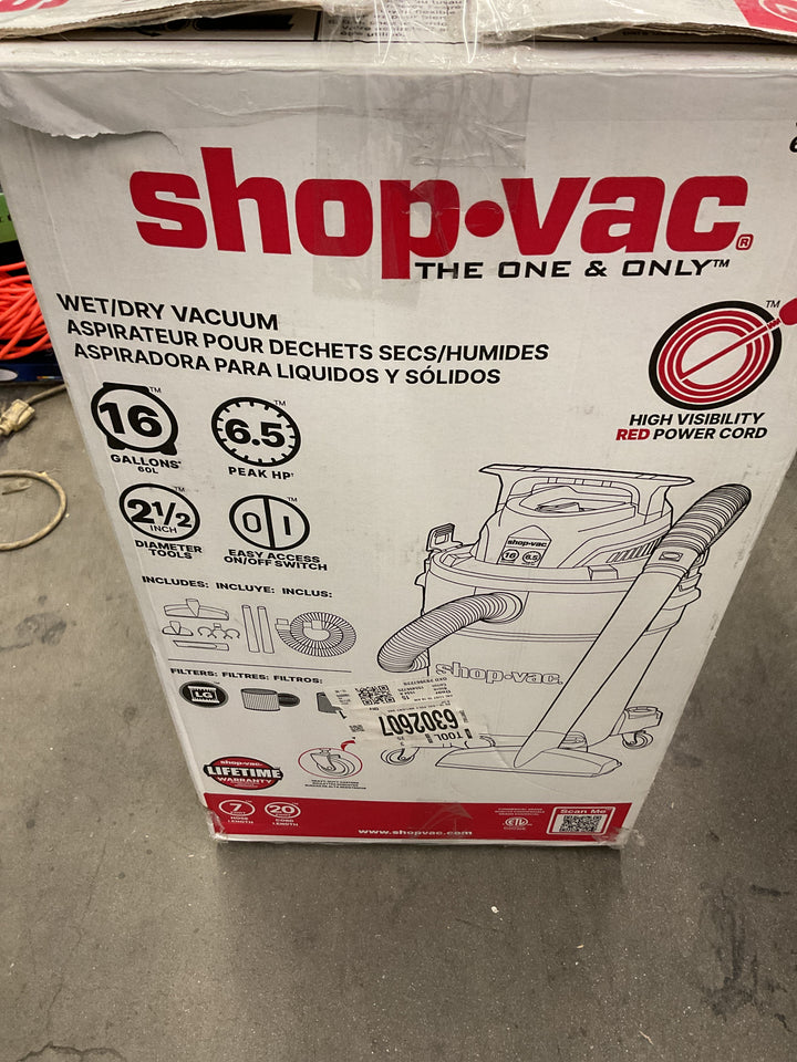SV 16-GAL POLY WET/DRY VAC 6.5PHP