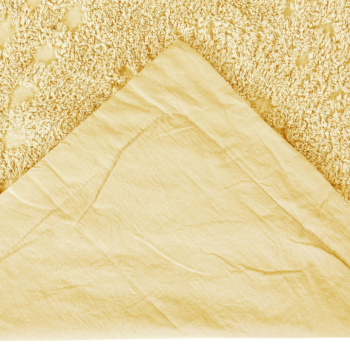 Better Trends Rio Collection is super soft and light weight in Floral Design 100% Cotton Tufted Unique Luxurious Machine Washable Tumble Dry, Standard Sham, Yellow Retail $22.58