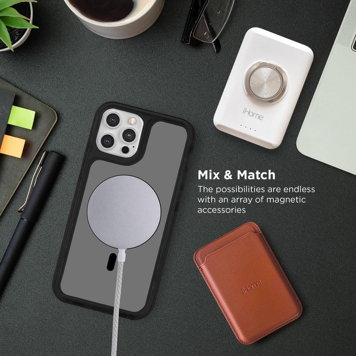 iHome Velo Gloss Silicone Case for iPhone 12 Pro, MagSafe Compatible, Lightweight Design, Superior Grip, Drop Protection, Screen Protection, Premium iPhone 12 Pro Case Pink Retail $12.99