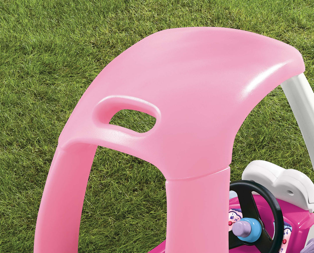 Little Tikes Princess Cozy Coupe Ride-On Toy - Toddler Car Push and Buggy Includes Working Doors, Steering Wheel, Horn, Gas Cap, Ignition Switch - For Boys and Girls Active Play , Magenta Retail $59.00