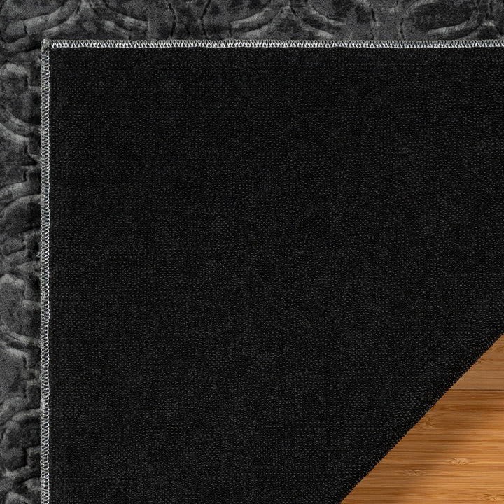 Gertmenian Indoor Transitional Area Rug - 6x9 Medium, Non-Shedding, Ideal for High Traffic in Living Room, Bedroom, Entryway - Geometric, Dark Grey, 26850 Retail $129.99