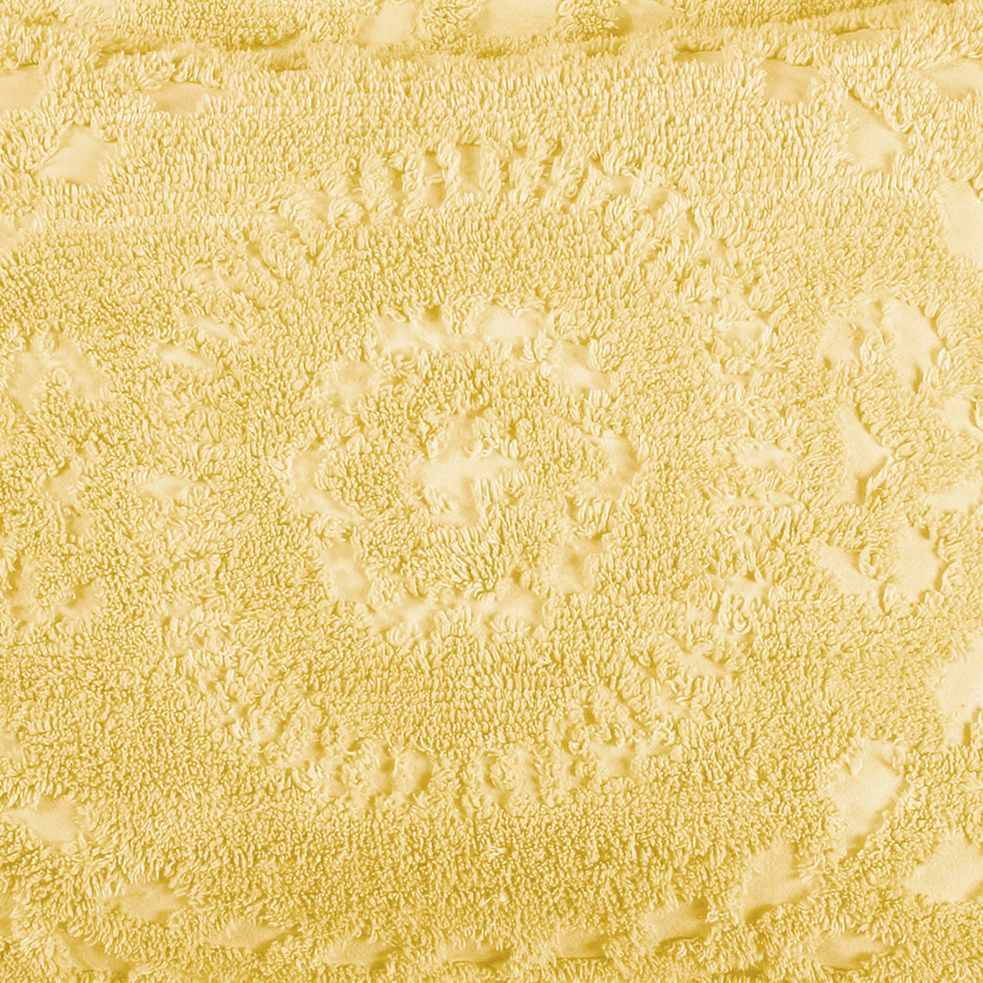 Better Trends Rio Collection is super soft and light weight in Floral Design 100% Cotton Tufted Unique Luxurious Machine Washable Tumble Dry, Standard Sham, Yellow Retail $22.58