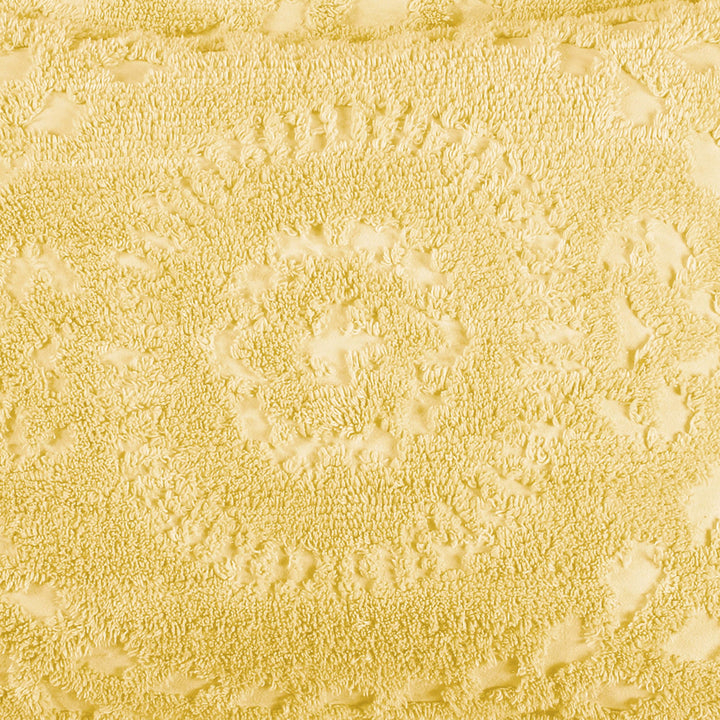 Better Trends Rio Collection is super soft and light weight in Floral Design 100% Cotton Tufted Unique Luxurious Machine Washable Tumble Dry, Standard Sham, Yellow Retail $22.58