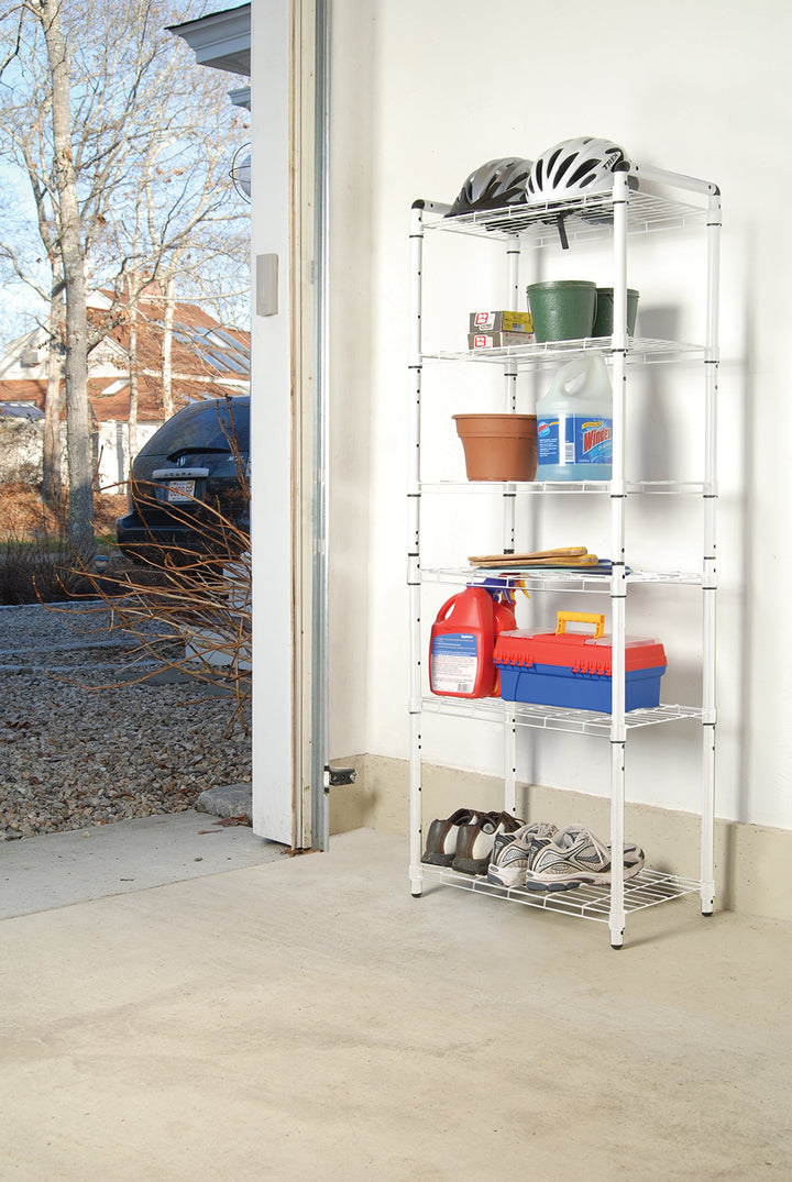 The Art of Storage 3 Shelf Adjustable Shelving Rack Storage Organizer, White Retail $34.99