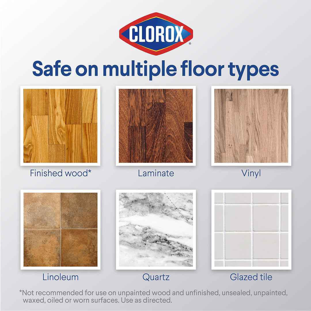 Clorox Disinfecting Wet Mopping Cloths, Rain Clean, 24 Wet Refills (Package May Vary) Retail $18.00