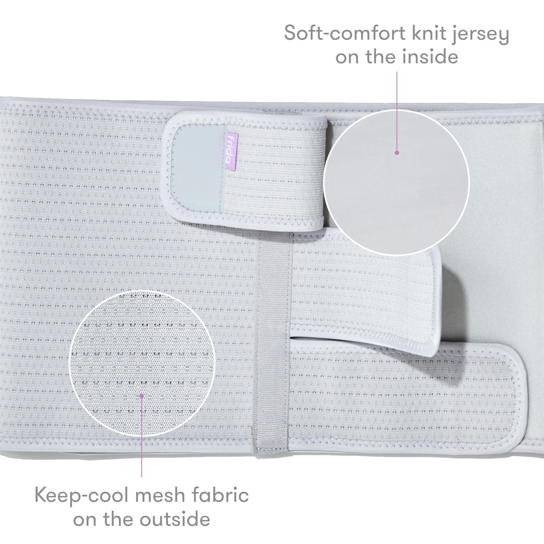 Frida Mom Belly Binder, Postpartum Essentials for Natural and C-Section Recovery, Adjustable Compression Wrap, After Birth Brace, Abdominal Band, 9" High