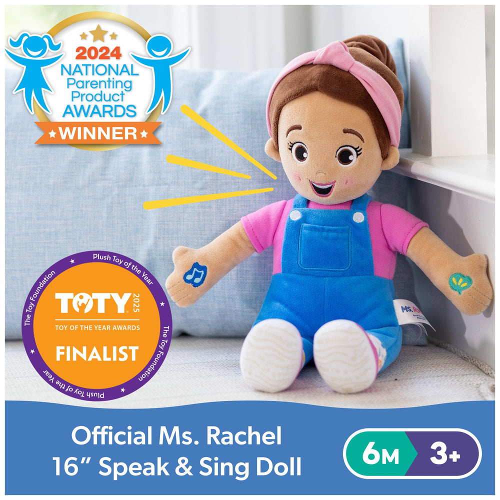 Ms. Rachel Official Speak & Sing Doll, 16” Tall Interactive Toy with 4 Songs & 16+ Phrases, Toddler Toys for Girls & Boys Ages 6 Months to 3+ Years. Retail $27.99