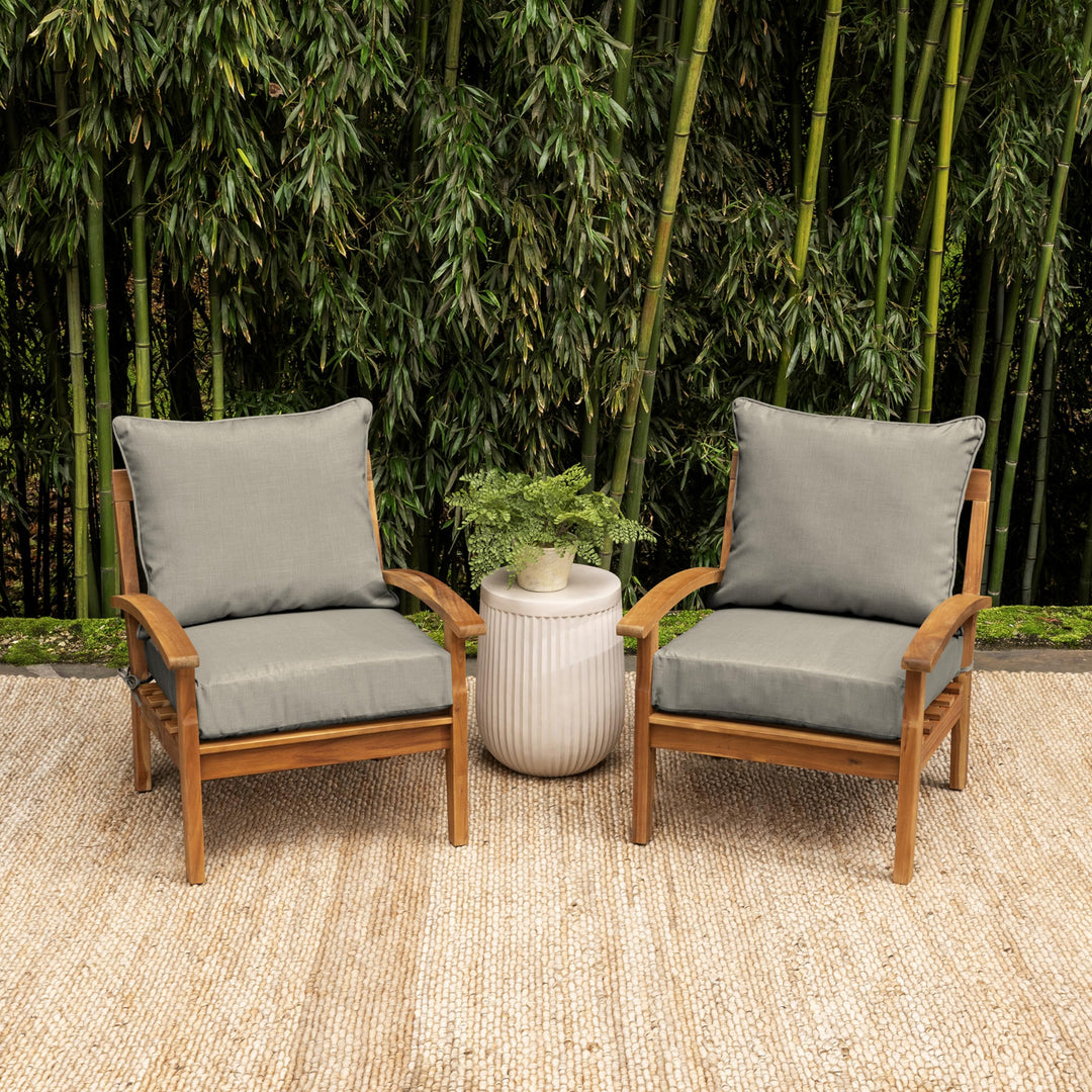Arden earthFIBER Outdoor Deep Seat Cushion Set, 24 x 24, Rain-Proof, Fade Resistant, Deep Seat Bottom and Back Cushion for Chair, Sofa Sandbar Taupe Texture Retail $46.64