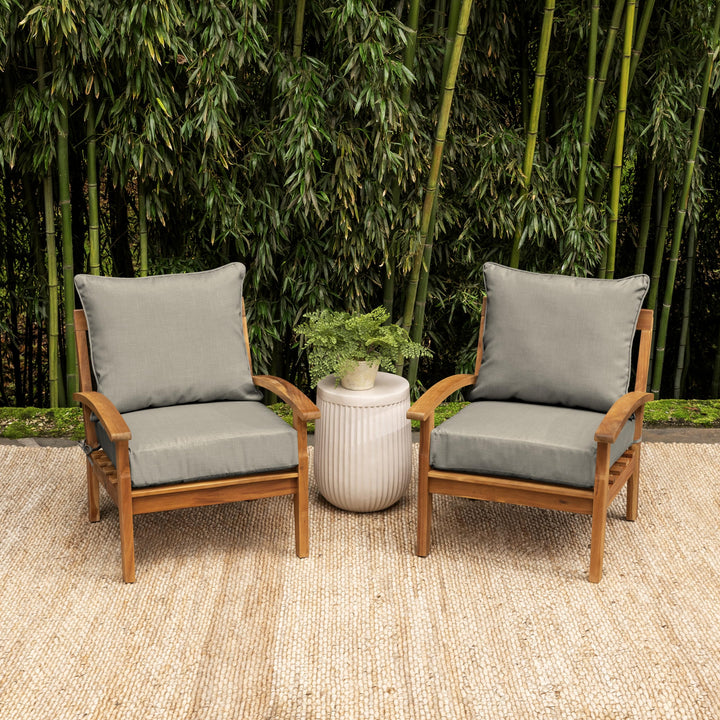 Arden earthFIBER Outdoor Deep Seat Cushion Set, 24 x 24, Rain-Proof, Fade Resistant, Deep Seat Bottom and Back Cushion for Chair, Sofa Sandbar Taupe Texture Retail $46.64