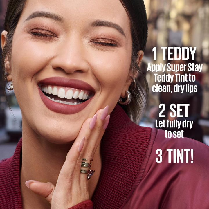 Maybelline Super Stay Teddy Lip Tint, Long Lasting Matte Lipstick For Up To 12HR Wear, Kneehigh, 1 Count