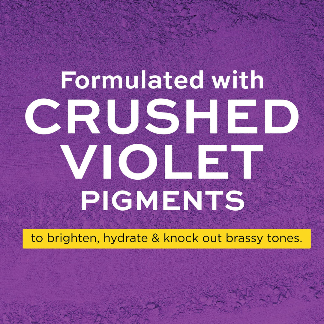 John Frieda Violet Crush Purple Toning Mask, Removes Brassy Tones, Smooths Damaged Hair Cuticles for Cooler, More Luminous, Salon-Fresh Blonde. Safe for Natural and Color-Treated Blonde Hair, 6 Oz