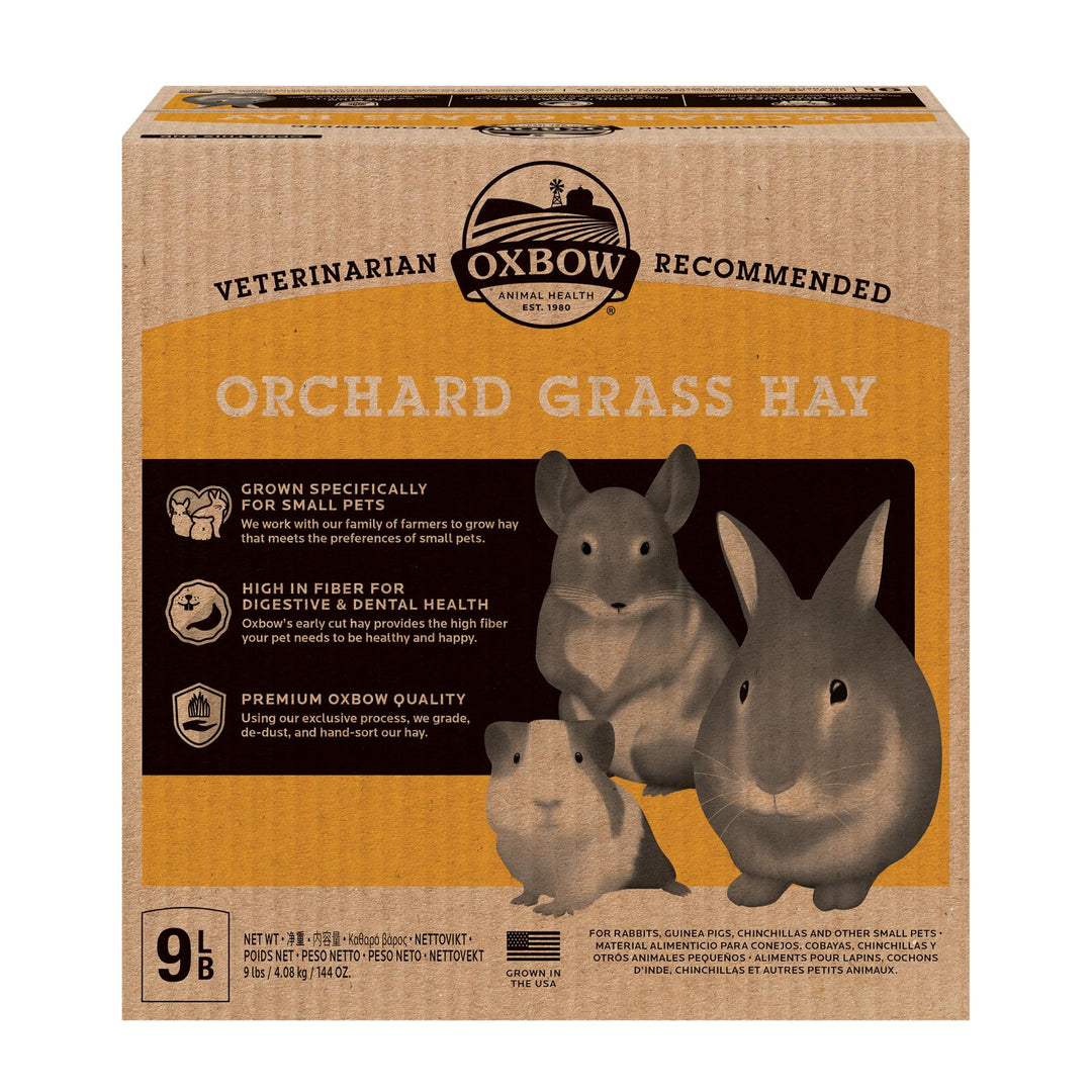 Oxbow Animal Health Orchard Grass Hay - All Natural Grass Hay for Chinchillas, Rabbits, Guinea Pigs, Hamsters & Gerbils - 9 lb. Retail $29.99