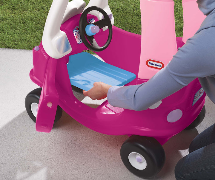 Little Tikes Princess Cozy Coupe Ride-On Toy - Toddler Car Push and Buggy Includes Working Doors, Steering Wheel, Horn, Gas Cap, Ignition Switch - For Boys and Girls Active Play , Magenta Retail $59.00
