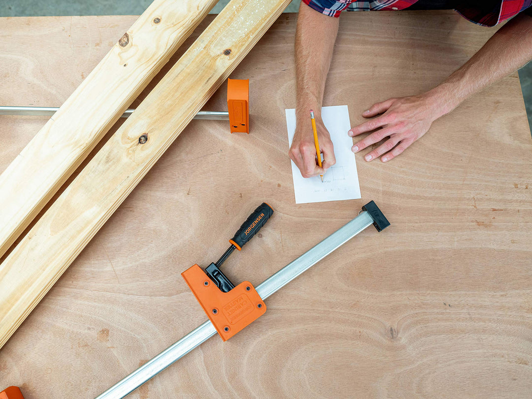 JORGENSEN 8024 Cabinet Master 24 Inch 90 Degree Parallel Steel Bar Clamp Retail $56.08