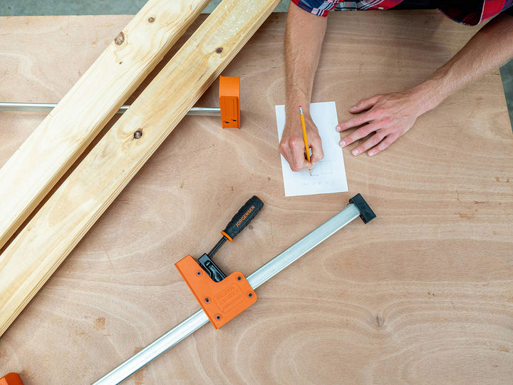 JORGENSEN 8024 Cabinet Master 24 Inch 90 Degree Parallel Steel Bar Clamp Retail $56.08