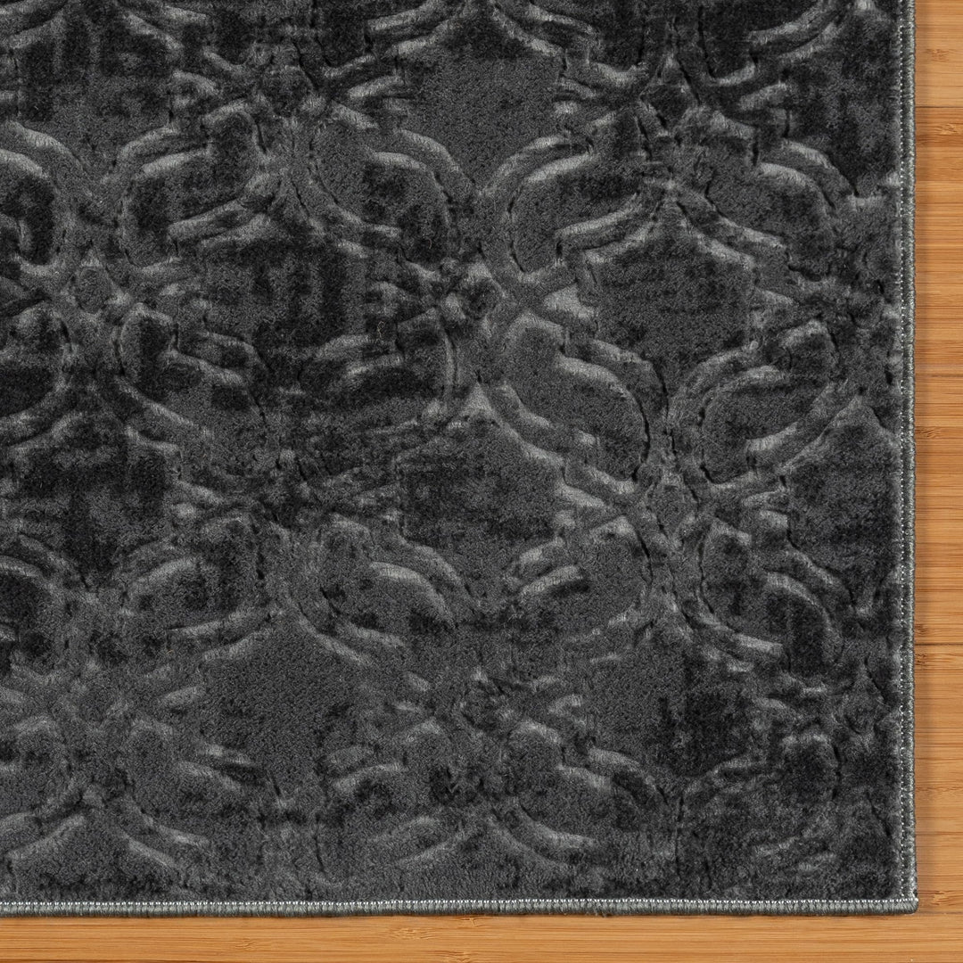 Gertmenian Indoor Transitional Area Rug - 6x9 Medium, Non-Shedding, Ideal for High Traffic in Living Room, Bedroom, Entryway - Geometric, Dark Grey, 26850 Retail $129.99