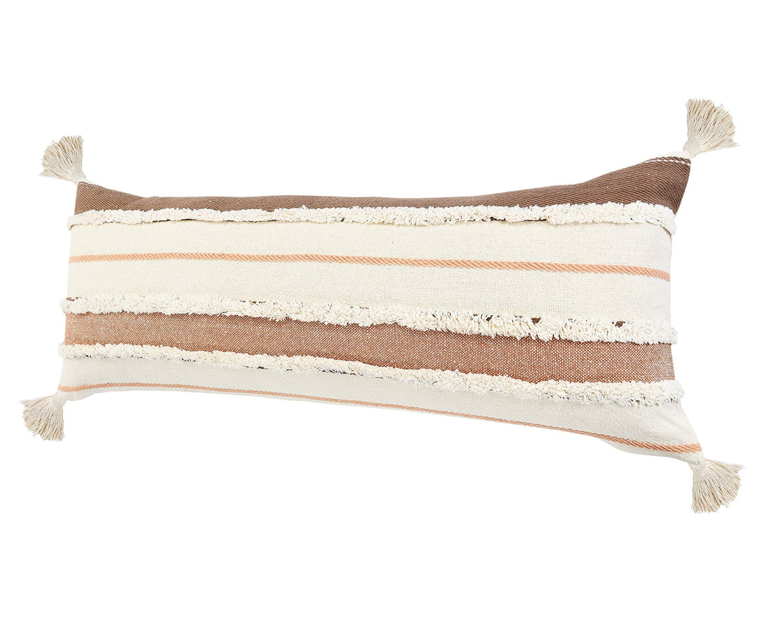 L.R. Resources Inc Polyfiled Cover and Insert Included Throw Pillow, 14" X 36", Brown/Multicolor Retail $21.61