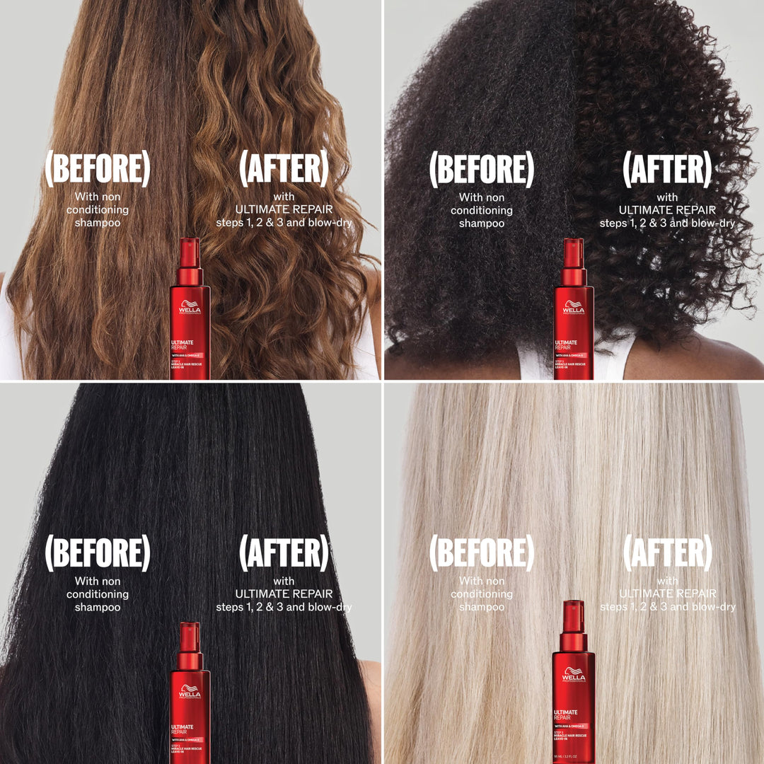 Wella Professionals ULTIMATE REPAIR Miracle Hair Rescue for Damaged Hair | Luxury Leave-In Treatment | Long-Lasting Repair & Protection | For All Hair Types | 3.2 Fl Oz - Packaging May Vary
