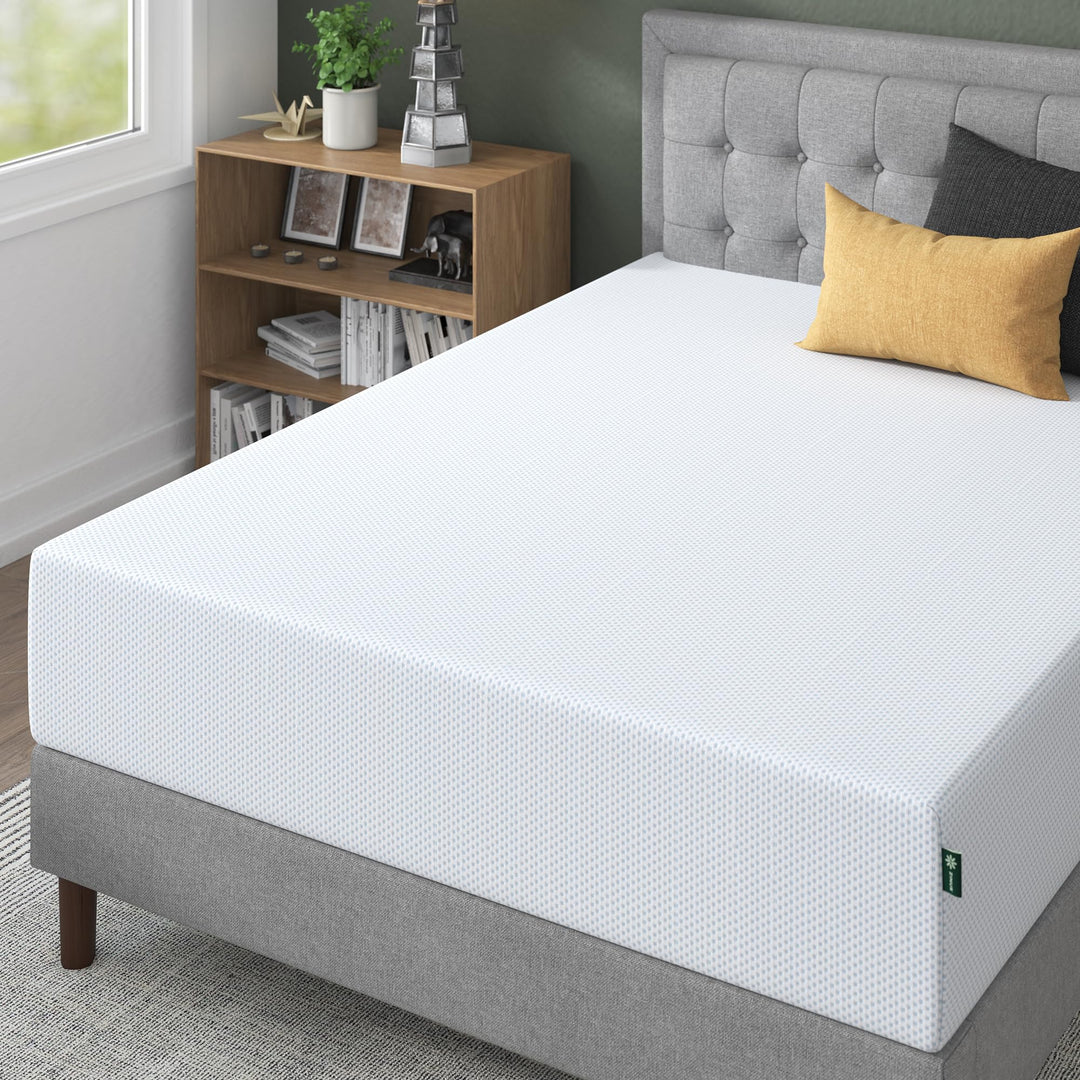 ZINUS 12 Inch Green Tea Cooling Gel Memory Foam Mattress, Fiberglass Free, Cooling Gel Foam, Pressure Relieving, CertiPUR-US Certified, Mattress in A Box, Queen Retail $228.00