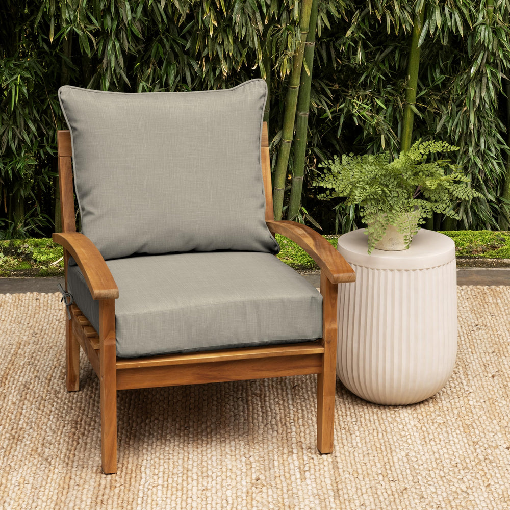 Arden earthFIBER Outdoor Deep Seat Cushion Set, 24 x 24, Rain-Proof, Fade Resistant, Deep Seat Bottom and Back Cushion for Chair, Sofa Sandbar Taupe Texture Retail $46.64
