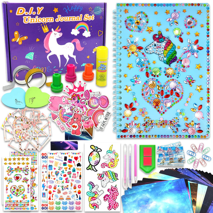 onebora DIY Journal Set for Girls Age 6-8-10-12 Years Old,Unicorn Painting Crafts,Decorate Your Own Journal,Fun Arts and Crafts Gifts Toys for Girls Birthday Christmas Retail $15.00