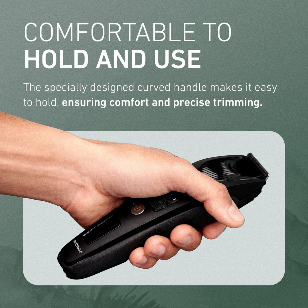 Panasonic Beard Trimmer for Men Cordless Precision Power, Hair Clipper with Comb Attachment and 19 Adjustable Settings, Washable, ER-SB40-K, 0.5-10mm lengths, 1 Pack Retail $134.99