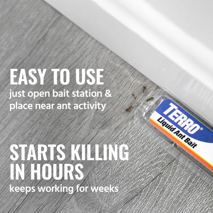 TERRO Ant Killer Bait Stations T300B - Liquid Bait to Eliminate Ants - Bait System - 12 Count Stations for Effective Indoor Ant Control Retail $12.99
