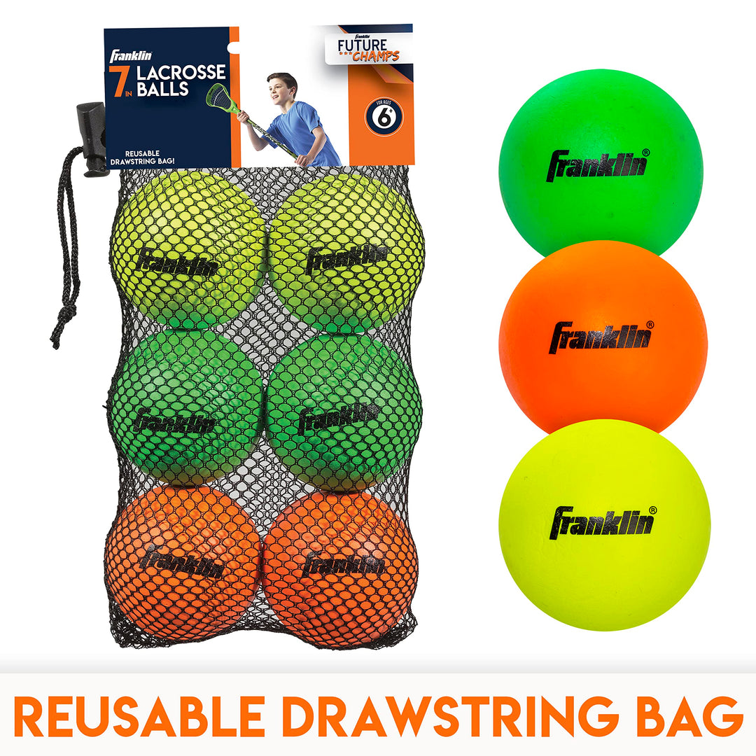 Franklin Sports Youth Lacrosse Balls (6-Pack)