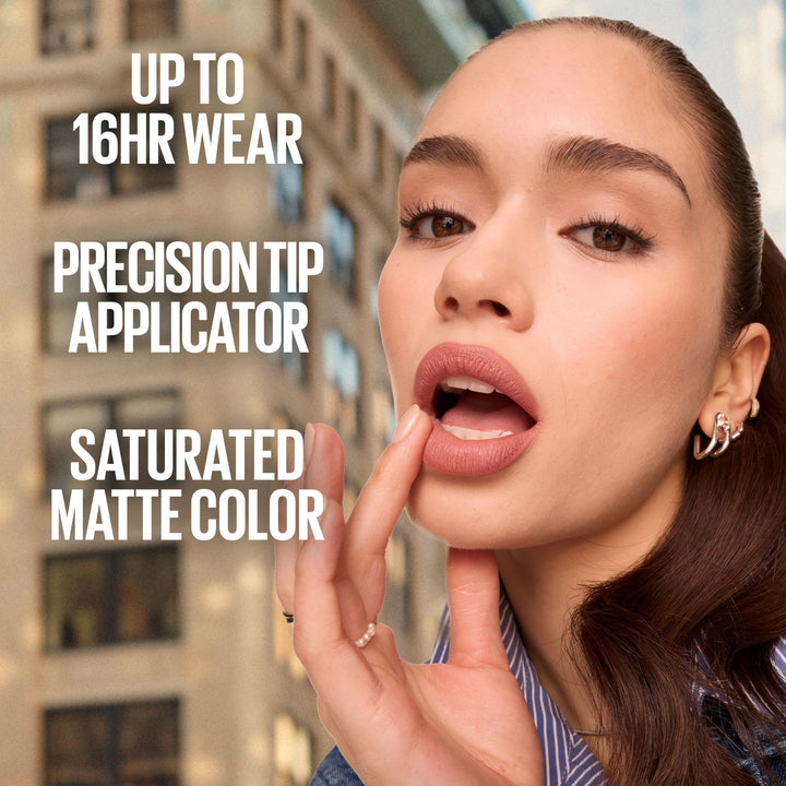 Maybelline Super Stay Matte Ink Liquid Lipstick Makeup, Long Lasting High Impact Color, Up to 16H Wear, Mover, Brown, 1 Count, Packaging May Vary Retail $12.99