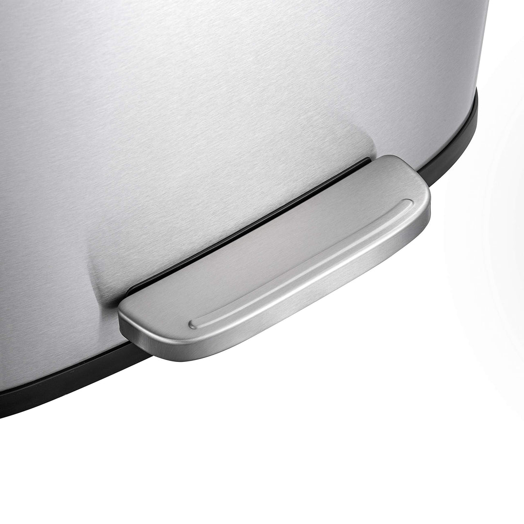 QUALIAZERO 50L/13Gal Heavy Duty Hands-Free Stainless Steel Commercial/Kitchen Step Trash Can, Fingerprint-Resistant Soft Close Lid Trashcan, 50L / 13 GAL Retail $69.98